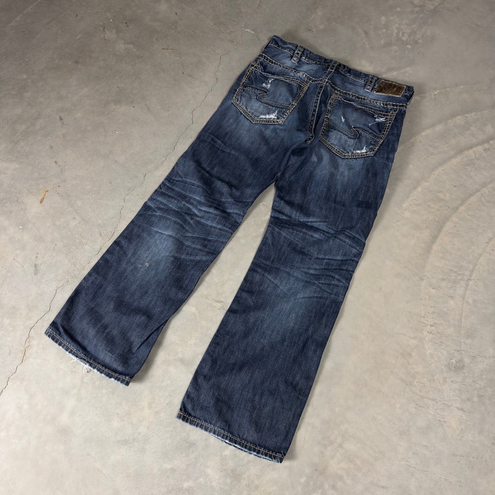 Men's Classic Dark Blue Straight-Leg Jeans